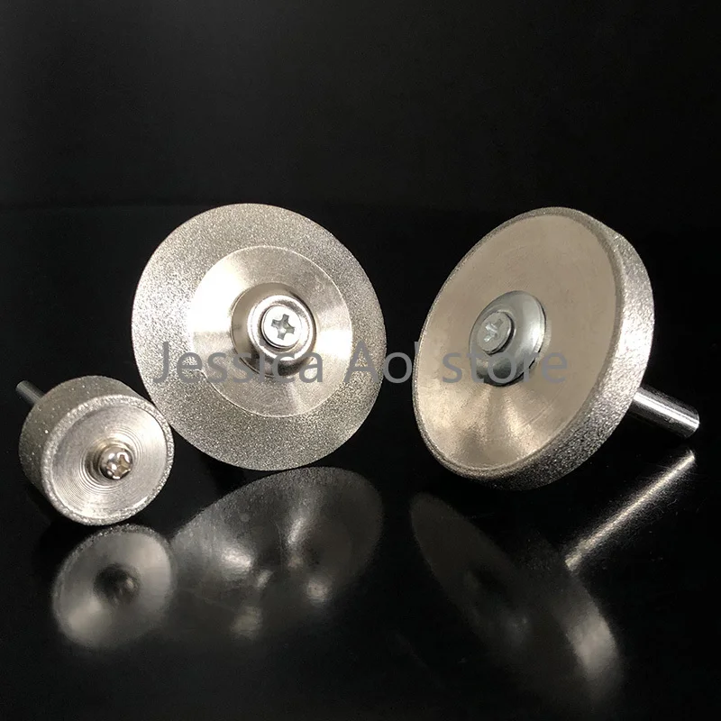 ダイヤモンド研削ホイール,20〜45mm,6mmシャンク,フラットヘッド,電動サンディングツール用,3個