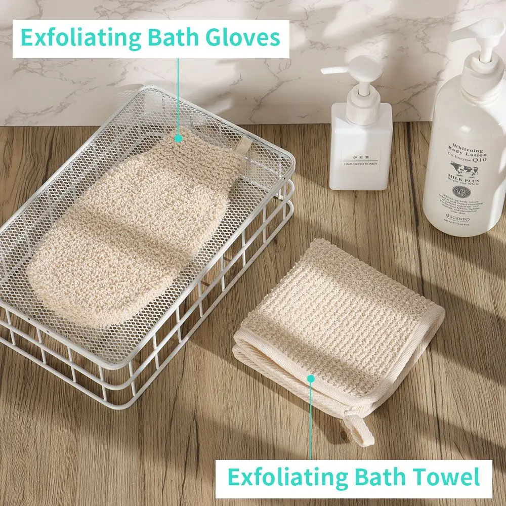 Durable Portable Body Rub Massage Cleaner Washcloth Exfoliating Bath Towel Shower Scrubber Bath Glove