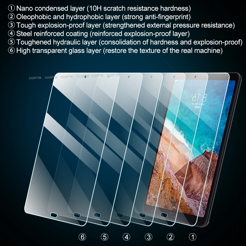 9H Gehard Glas Voor Xiaomi Mi Pad 4 Plus Screen Protector Voor Xiaomi Mipad 4 Plus 10.1 Volledige Cover tablet Glas Beschermende Film