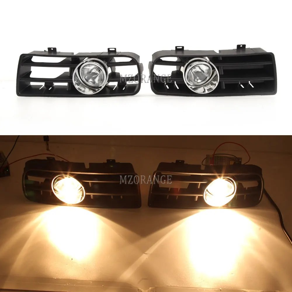 Fog Lights LED Fog Light Headlight for VW Golf 4 MK4 GTi TDI 1997-2006 LED DRL Driving Fog Lamp Racing Grill Turn Signal Lamp