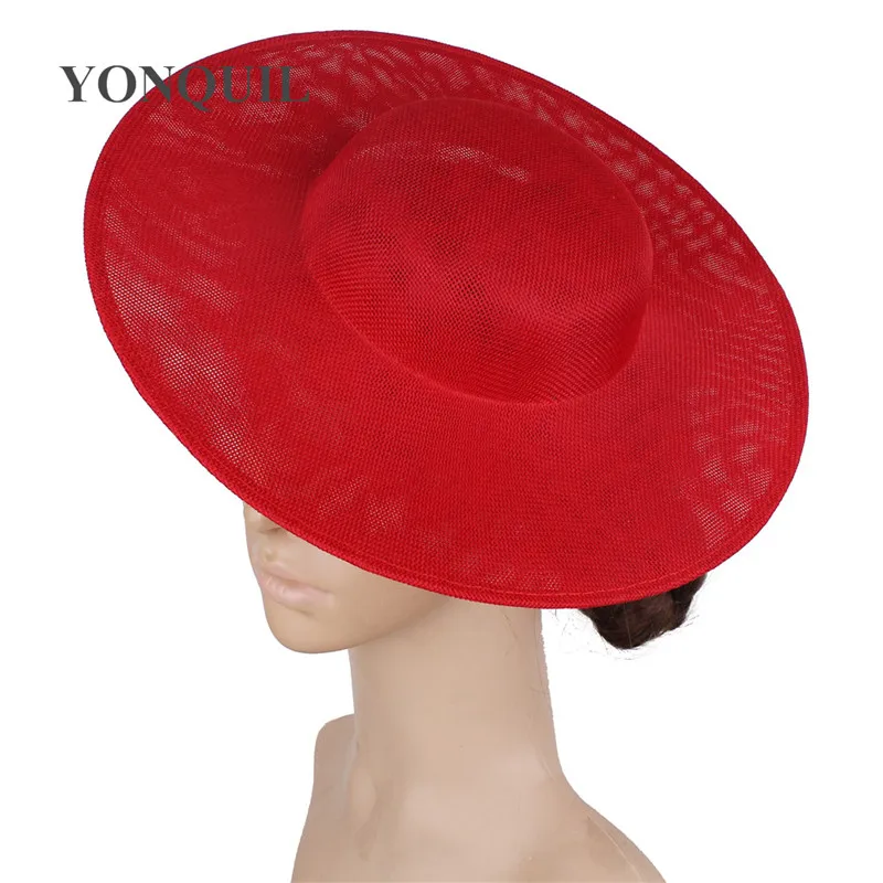 Dames Vrouwen 30 Cm Grote Party Hoed Bruid Bruiloft Fascinators Base Voor Gelegenheid Derby Vintage Hoofddeksel Mariage Chapeau Accessoires