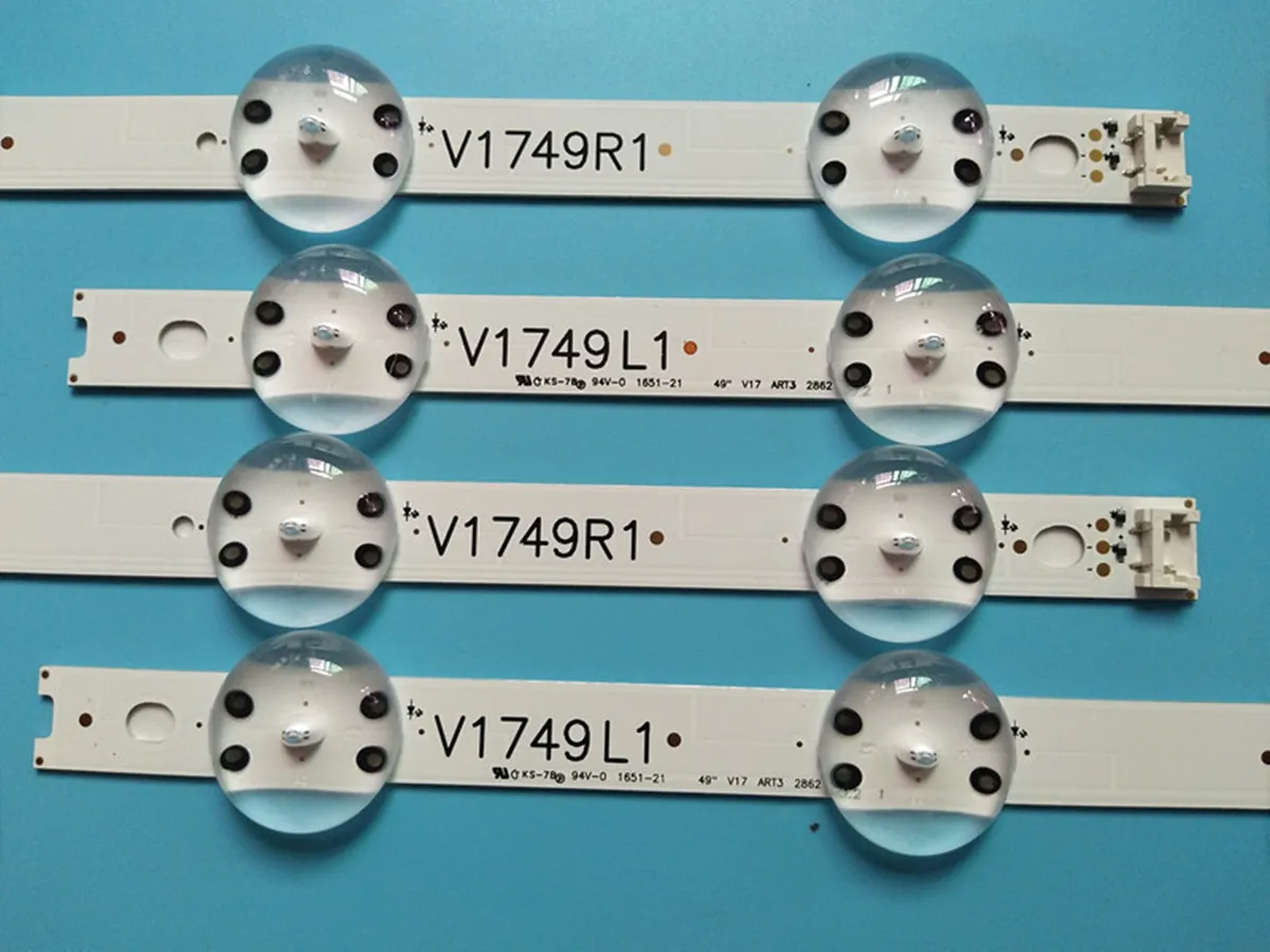 Pieza de repuesto de iluminación de TV LED para 49UJ651T-DA 49UJ639V-ZE 49UJ651V-ZA, barra LED, tira de retroiluminación, regla de línea V1749L1 2862A