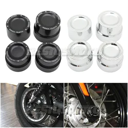 Motorcycle Front & Rear Axle Nut Covers Caps For Harley Sportster XL883 XL1200 Dyna Touring V-Rod Road King Street 750 XG750