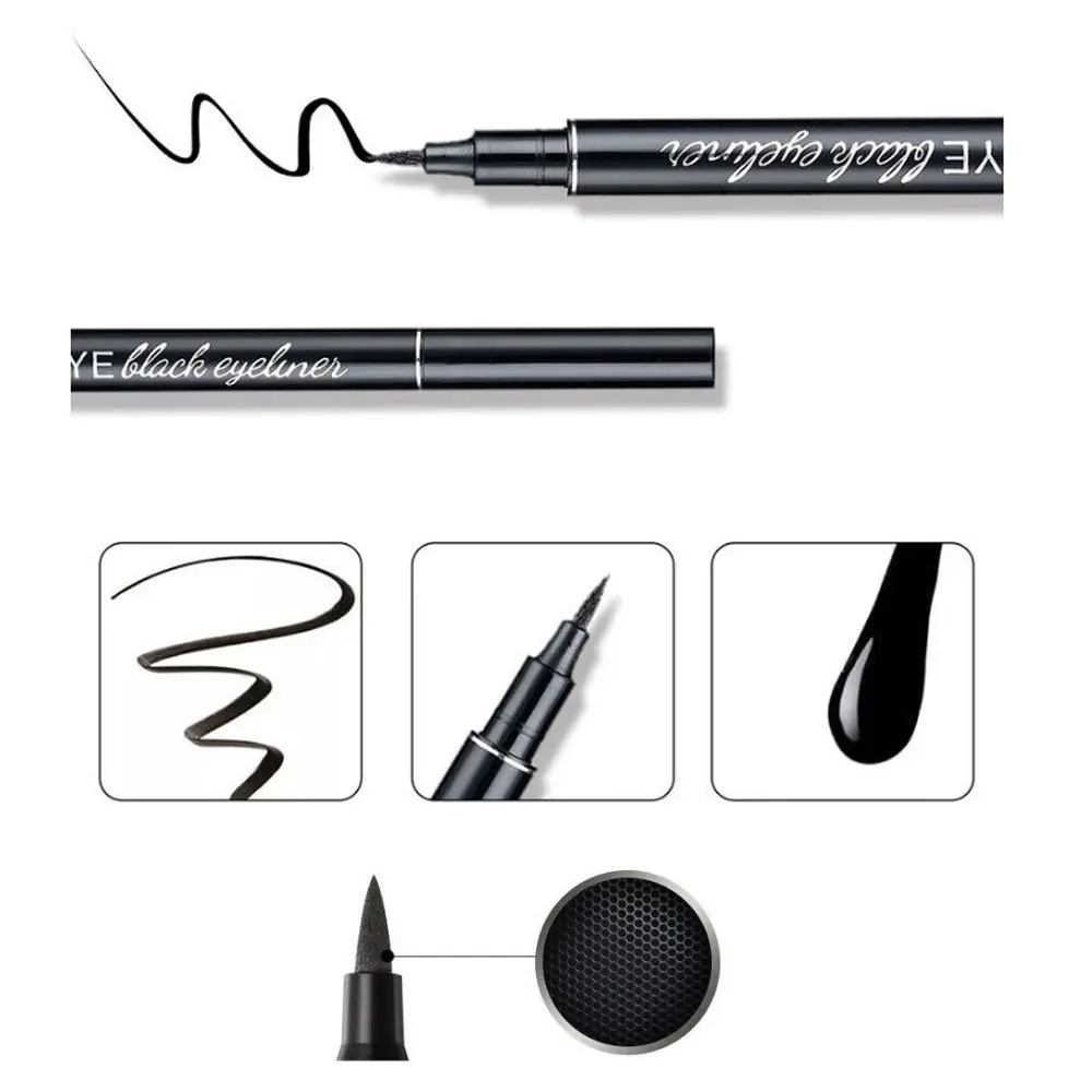 Offre spéciale tête de brosse douce imperméable cosmétiques pour les yeux crayon Eyeliner liquide lisse Eyeliner noir stylo de Eye-Liner
