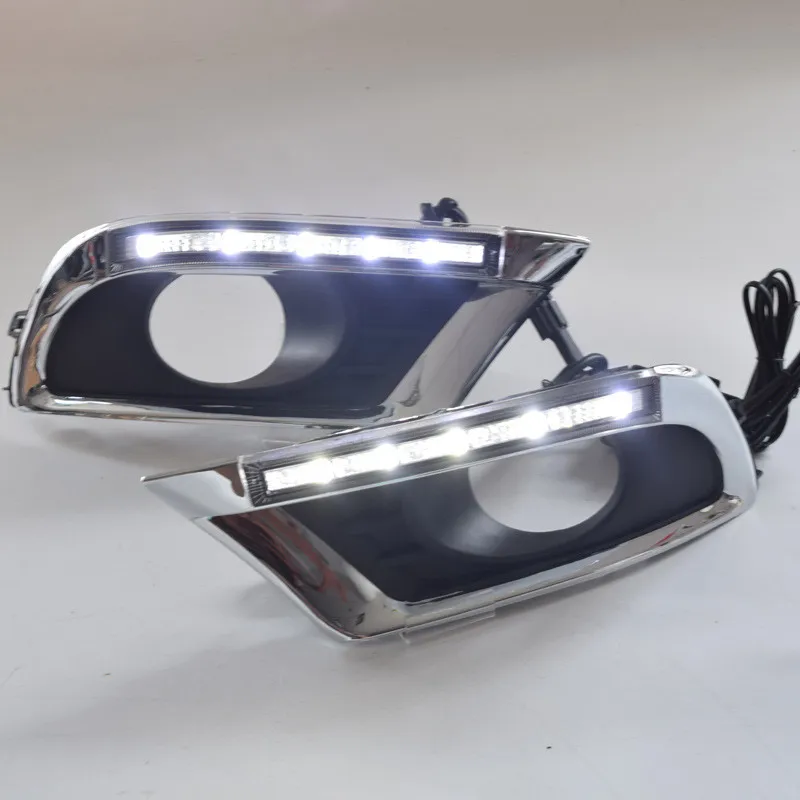 

2Pcs DRL For Toyota Camry 2009 2010 2011 Daytime Running Lights fog lamp cover Daylight Turn yellow