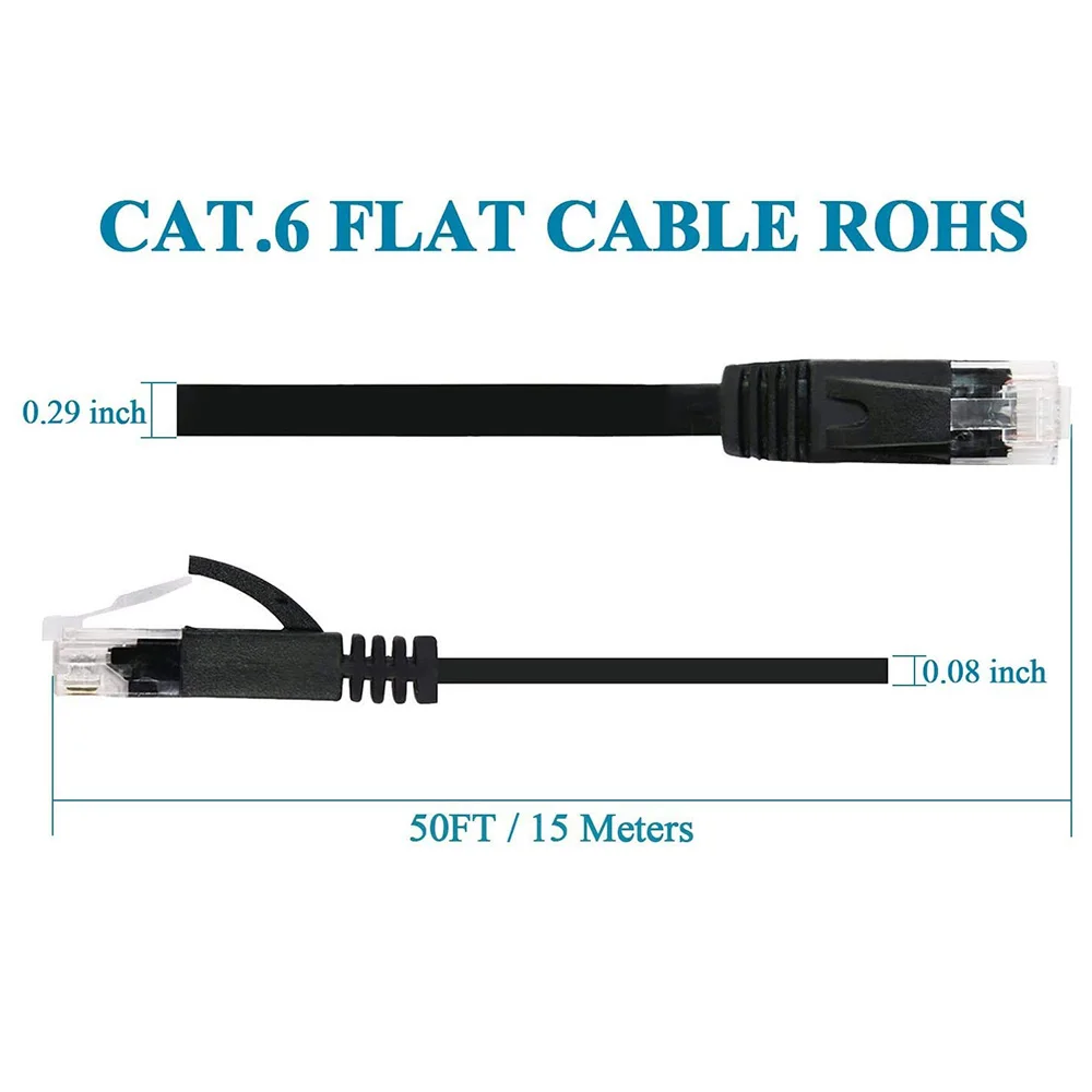 0.5m 1m 2m 3m 5m Ethernet Network Cable CAT6 Flat Ethernet Cable RJ45 Patch LAN CAT 6 Network cable For Computer Router Laptop