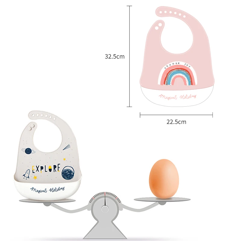 Silikon-Babi-Lätzchen, wasserdicht, Speichel tropfende Bananen-Lätzchen, Cartoon-Lätzchen für Neugeborene, weiche, essbare Schürzen, verstellbarer Spucktuch für Babys – Detail 13