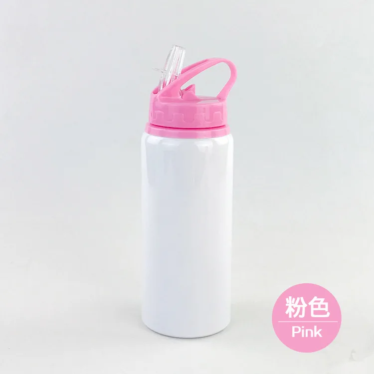 Sublimation Blank Logo Print 600ml water bottle Wide Mouth Drink bottles Sports travel Clear Matte Portable Drinkingwear