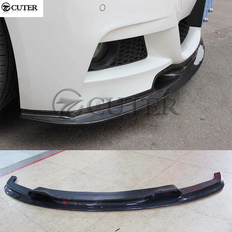 F30 3 Series v Style Carbon Fiber Front Bumper Lip Spoiler for Bmw F30 325i 320i 330i 328i M-tech Bumper Varis Style 13-18