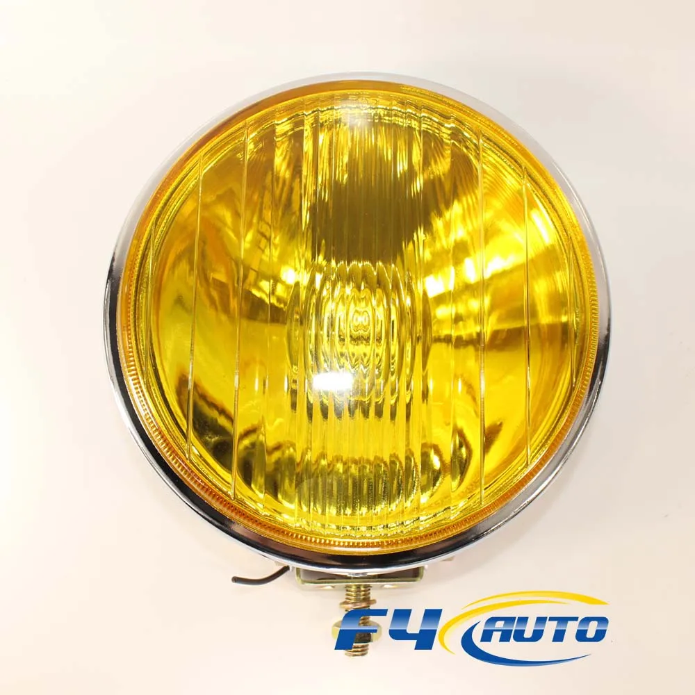 Yellow Lens Driving Fog Spot Light with Cover for Trailer 7 Inch Round Headlight