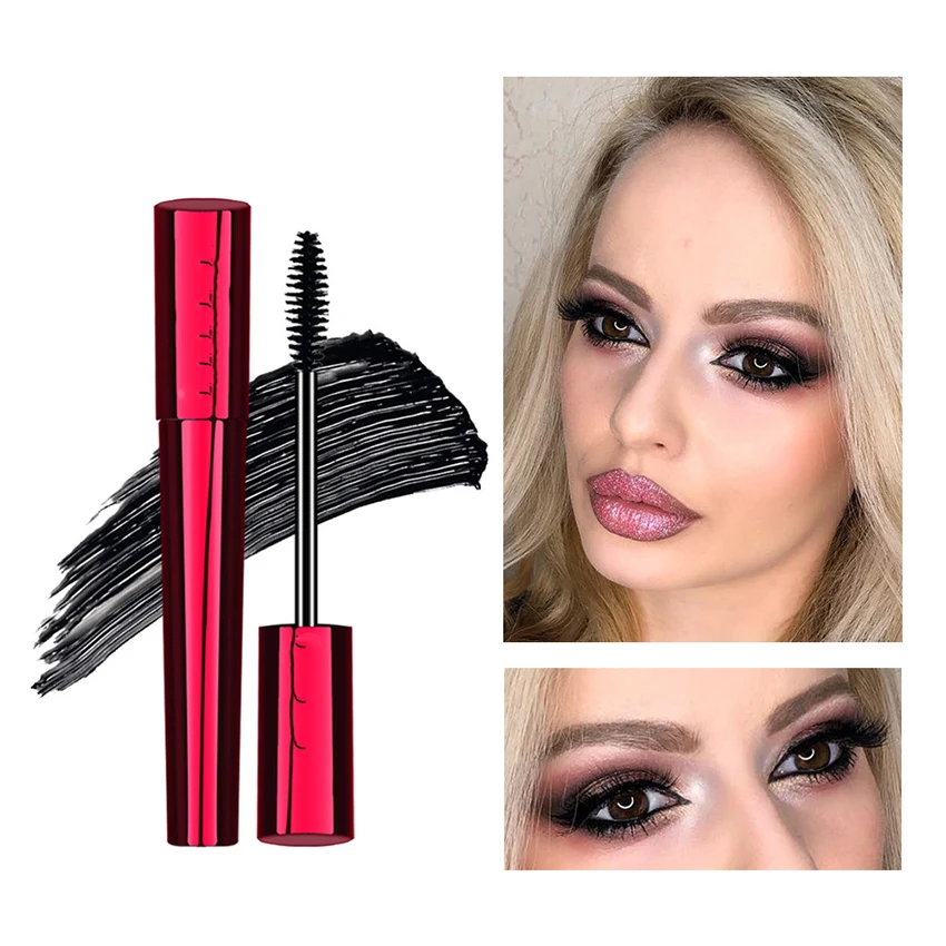 4D Đầu Bàn Chải Nhanh Khô Mascara Chống Thấm Nước Curling Mascara Không Nở Lenthening Uốn Lông Mi Mắt Mỹ Phẩm Làm Đẹp