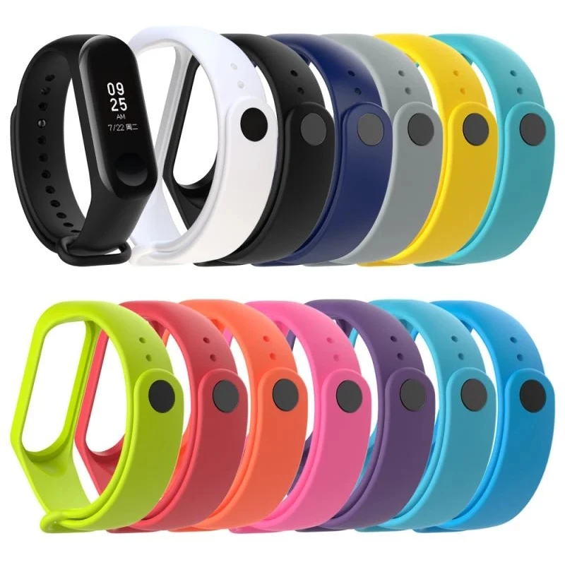 

Silicone Wrist Strap For Xiaomi Mi Band 3 4 Smart Bracelet Wristband Accessories