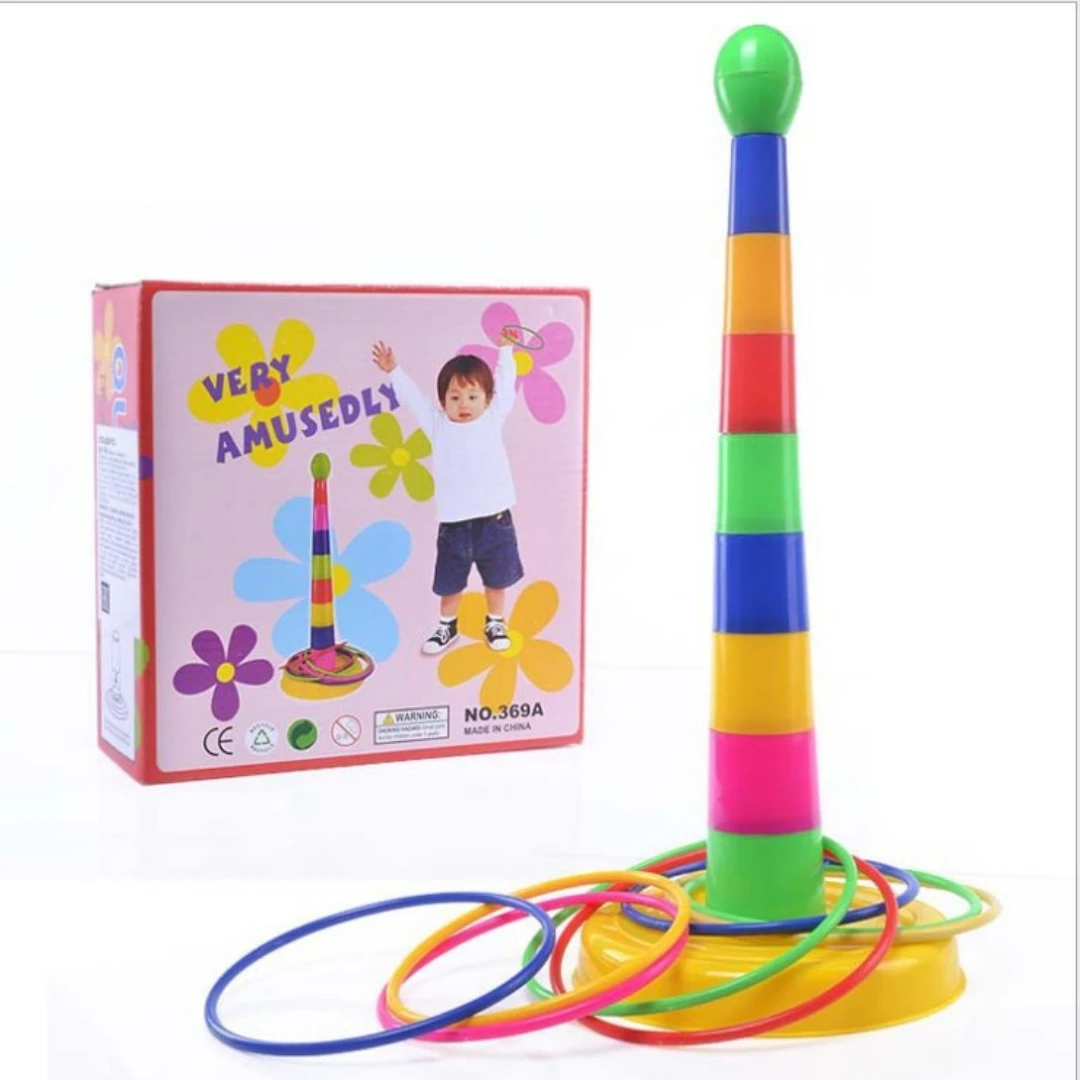 

Parent-child Interactive Games Children's Happy Ring Layers of Overlapping Loop Toys Sensory Integration Training Practice Tool