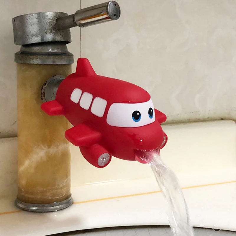 Cartoon lavaggio a mano per bambini Extender guida all'acqua antispruzzo lavello accessori per il bagno aiuta i bambini a lavare le mani dispositivo