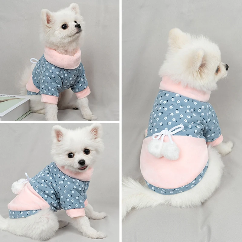 Thicken Warm Coat for Dogs, Pet Clothes, Puppy Jacket, Cartoon Dog Clothing, Autumn and Winter