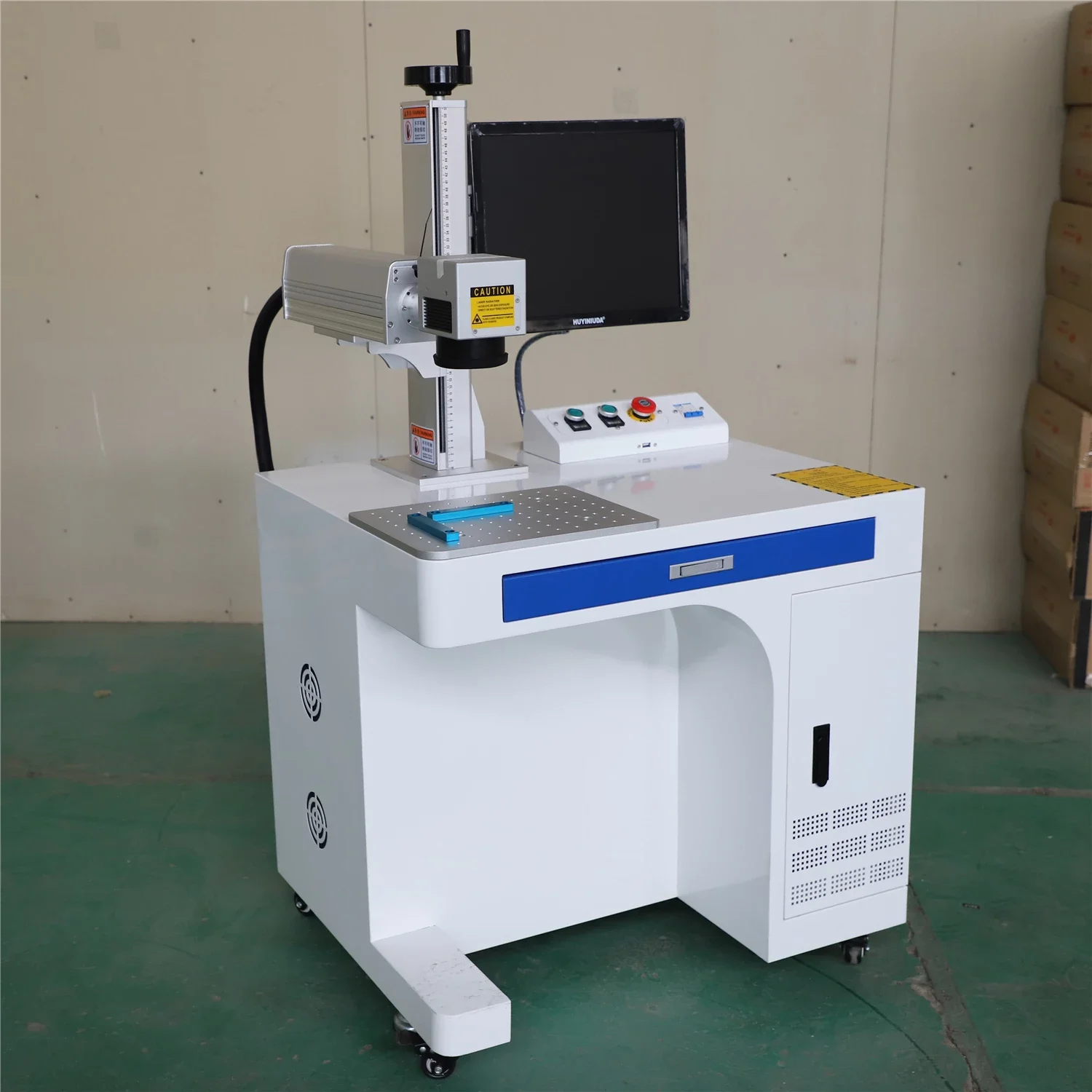 

2021 hot sell fiber laser marking machine with rotary 30W Raycus metal engraving machine have good price