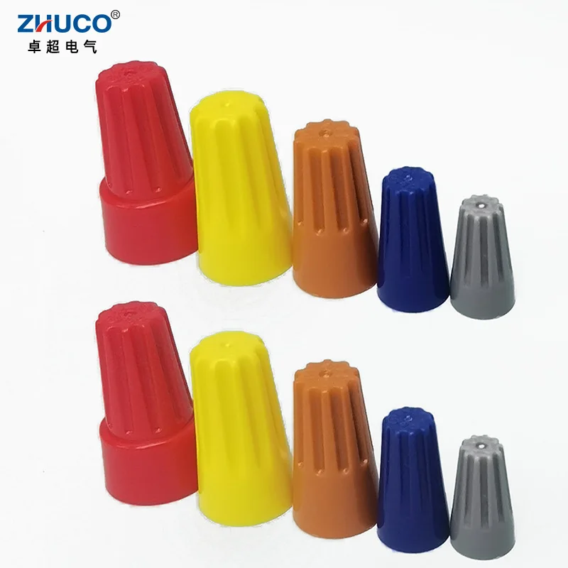 ZHUCO 50/100PCS P1-P6  Crimp Cap Rotate Terminal Close Your Terminal Line Pressing Spiral Electric Wire Caps Connectors