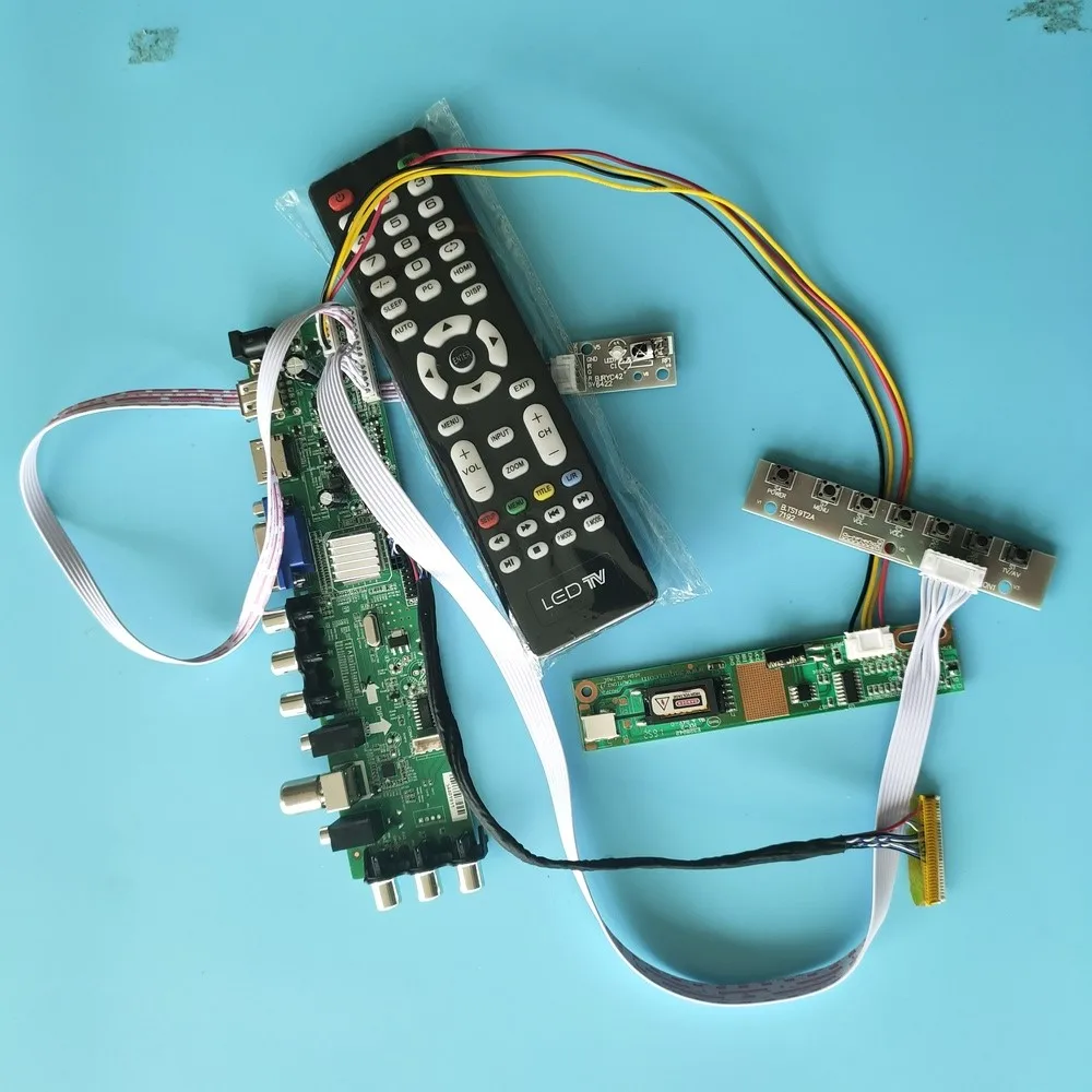 

Kit For LP171WU3-TLA1/LP171WU3-TLA2 TV VGA USB AV 1920X1200 30pin Controller board 1 CCFL LCD remote DVB-T Digital HDMI Panel