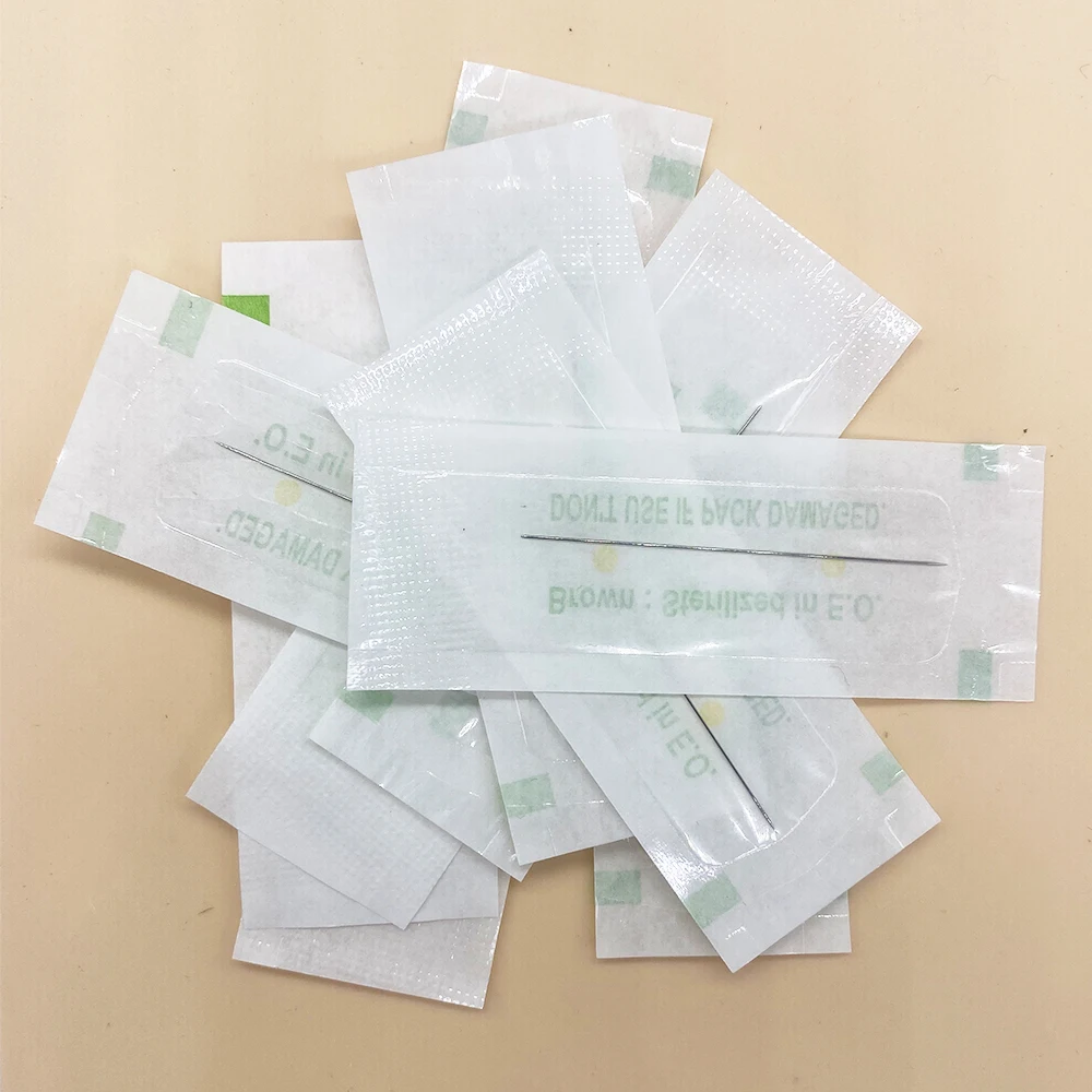 100Pcs 0.4*50mm Single Tattoo Needles For Cosmetic Tattoo Makeup 1RL Eyebrow Tattoo Needles For Permanent Makeup - Image 4