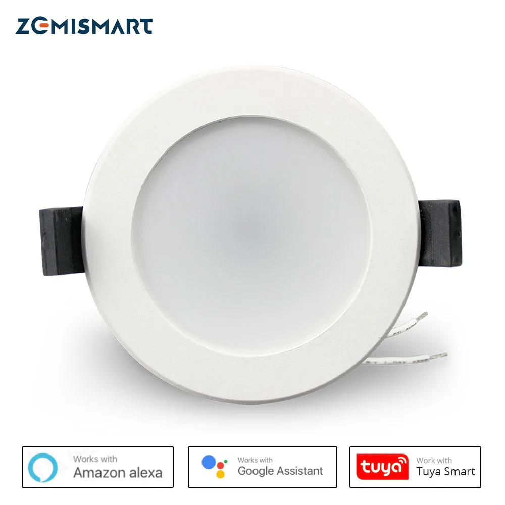 

Zemismart 2.5 Inch 7W WiFi RGBCW Led Downlight Voice Control Alexa Google Home Assistant Home Automation