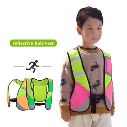 Kid Safety Vest Reflective Children Protective Gear Hi Vis Vest For Child Pink Night Wear For Kids Girl Boy