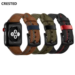 Leather Strap For Apple Watch band 45mm/41mm 44mm/40mm 42mm/38mm correa bracelet watchband belt iwatch series 4 3 5 se 6 7