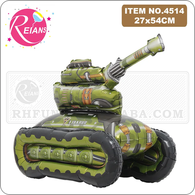 4D Car Foil Balloon Excavator tank fire truck digger Ballon Children Gifts Baby Shower Boys Birthday Party Decorations Kids Toys