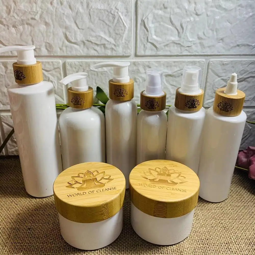 

Hair care Custom Logo Plastic Spray Bottle 8 oz Container Cream Jars With Lid Women Professional Beauty Makeup Tools Packaging