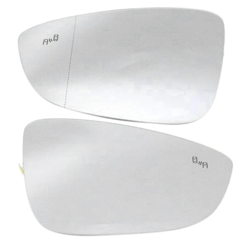 2x Car Right/Left Heated Blind Spot Rear Mirror Glass For-Jetta Passat B7 Bettle Scirocco 3C8857521 3C8857522