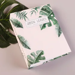 100 Pockets Green Plant Printing Cover 6 inch Photo Album Picture Storage Frame for Kids Gift Scrapbooking Picture Photo Album