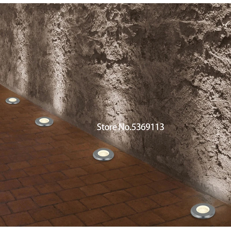 4 Pcs LED Underground Light 1W 3W 5W IP67 Outdoor Waterproof Ground Garden Path Floor Buried Yard Spot Landscape 85-265V DC12V