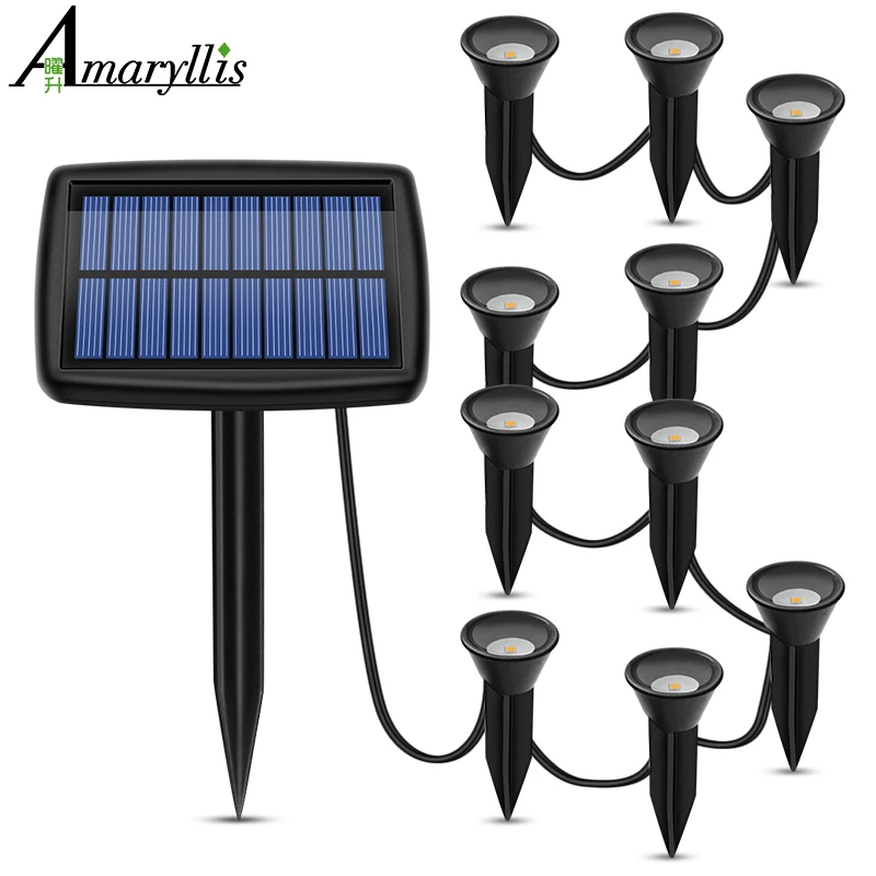 Solar In-Ground Lights 10in1 Solar Garden Light Outdoor Waterproof Landscape Lighting for Yard Walkway Patio Driveway Decoration