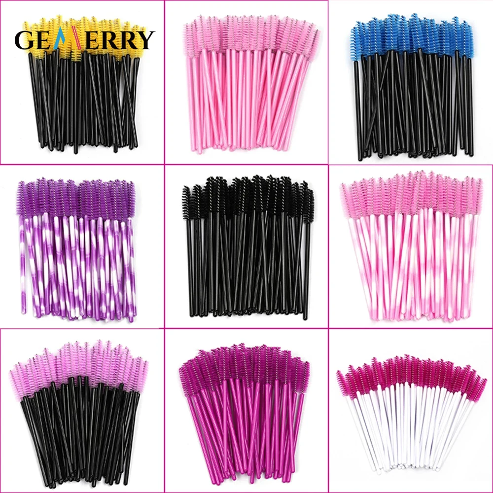 Eight Colors Eyelash Brush Mascara Wands Disposable lash Extension Brushes Applicator Profession Eye Makeup Beauty Eyelashes