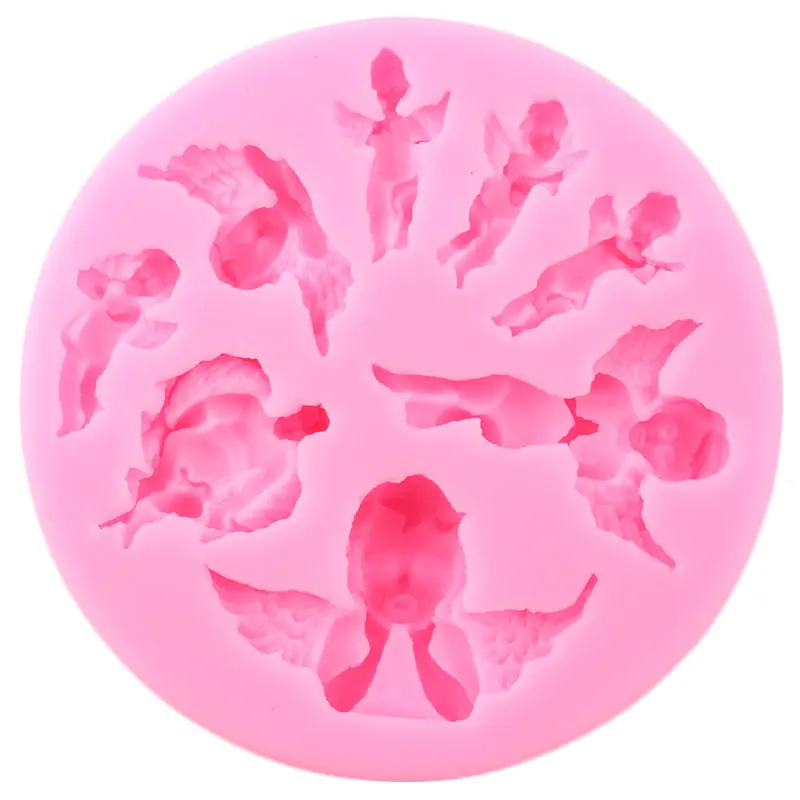 Angel Baby Silicone Mold DIY Cupcake Topper Fondant Cake Decorating Tools Chocolate Gumpaste Molds Candy Clay Resin Moulds