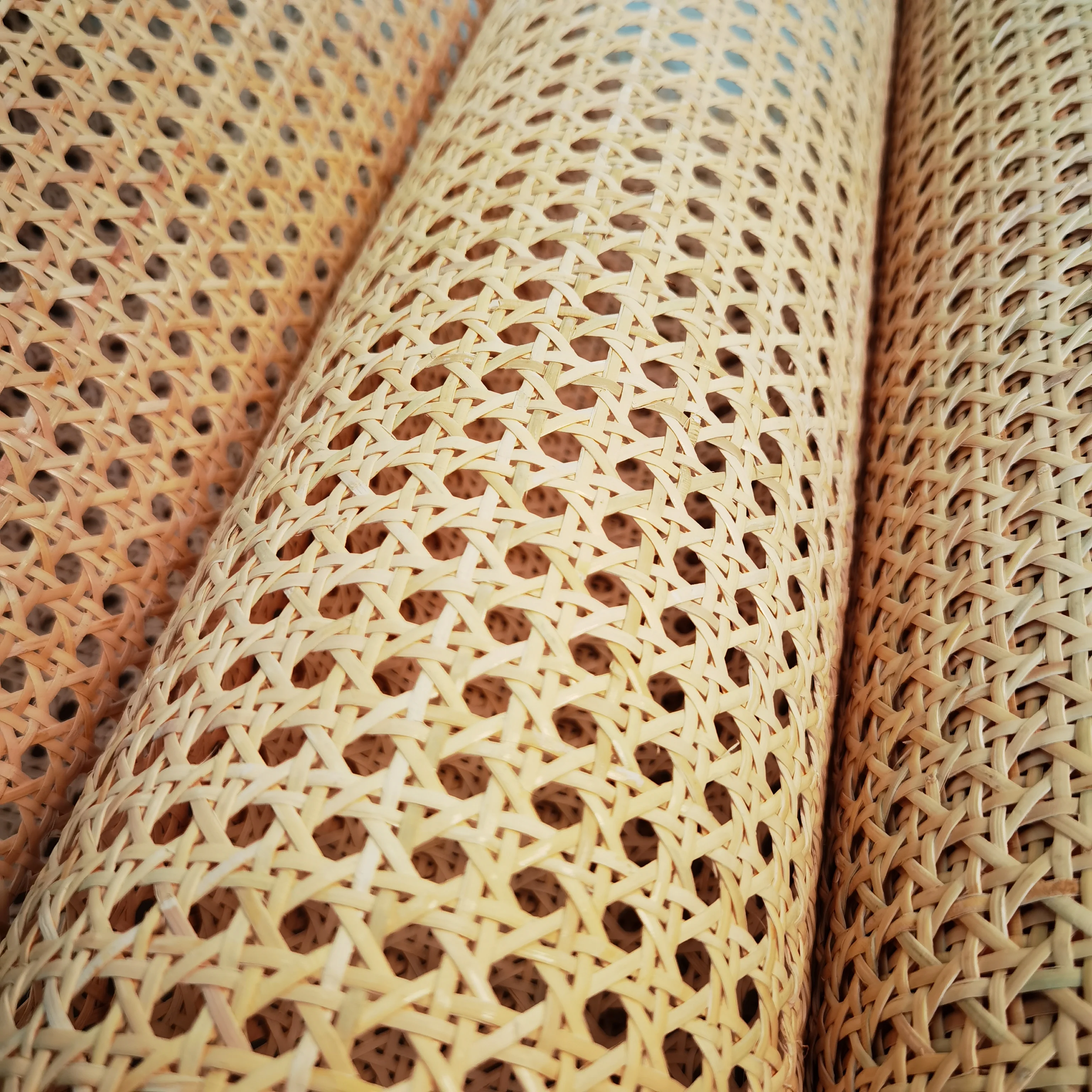 90CM/100CM X 15 Meters Natural Cane Webbing Roll Indonesian Real Rattan Furniture Material