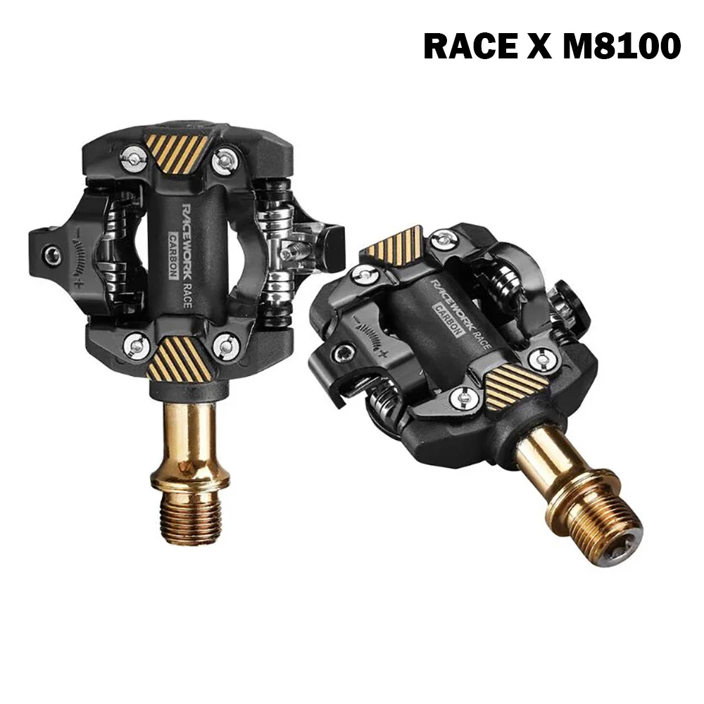 SPD X-M8100 Ultra-light MTB Pedals Bike Self-Locking SPD Pedals DU Bearing Mountain Bike Pedals Die Casting Carbon Fiber Pedal