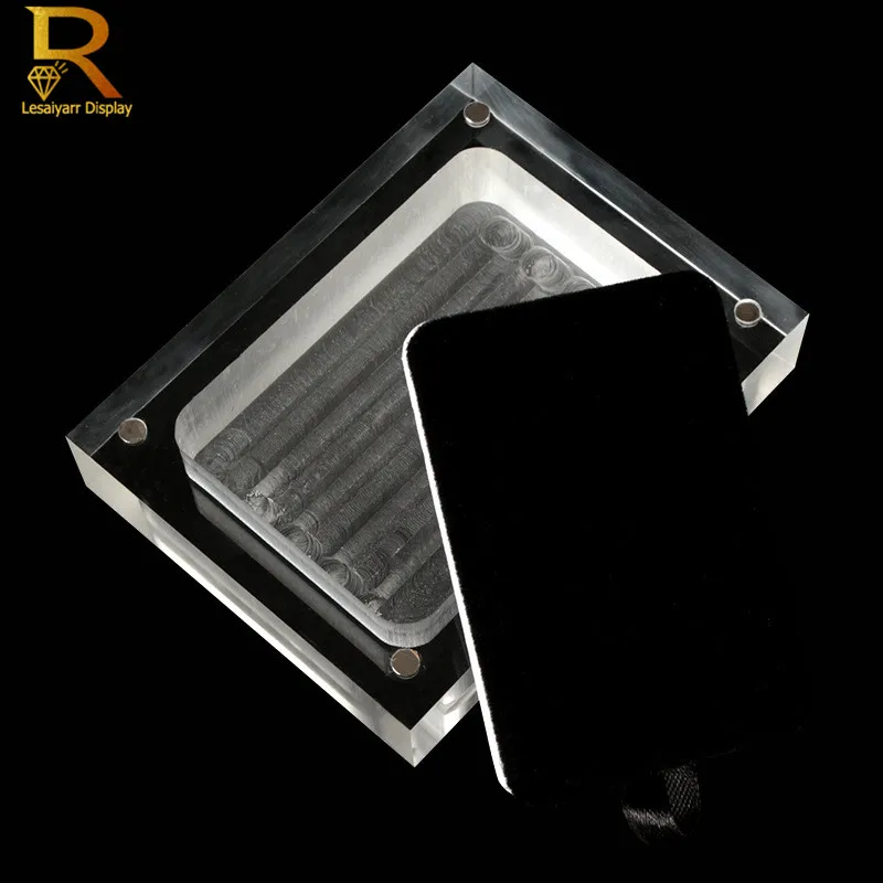 Creative Transparent Jewelry Display Box Necklace Pendant Case Acrylic Showing Case Holder Jewelry Gift Box Trinket Box