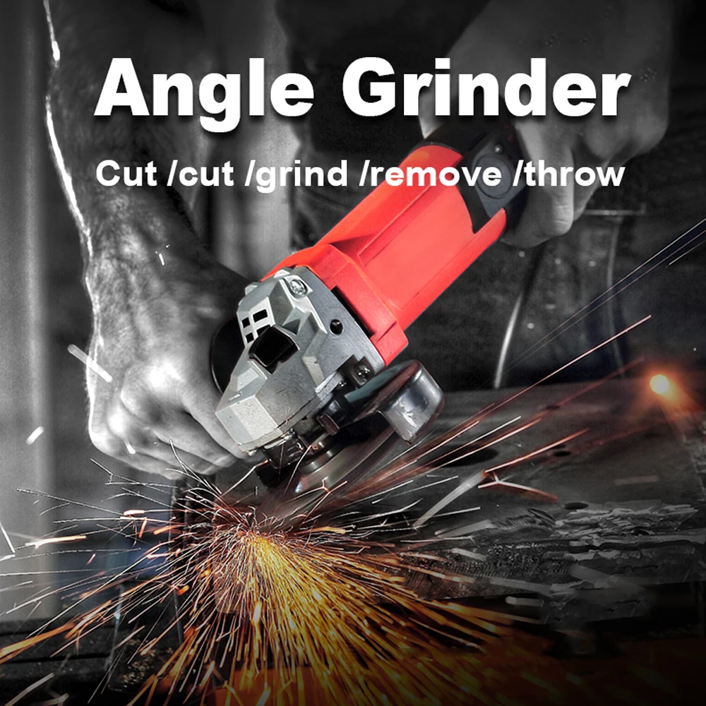 Angle Grinder 220V 700W/750W Electric Angle Grinder with Protective Cover Support Polishing Disc for Rust Removal