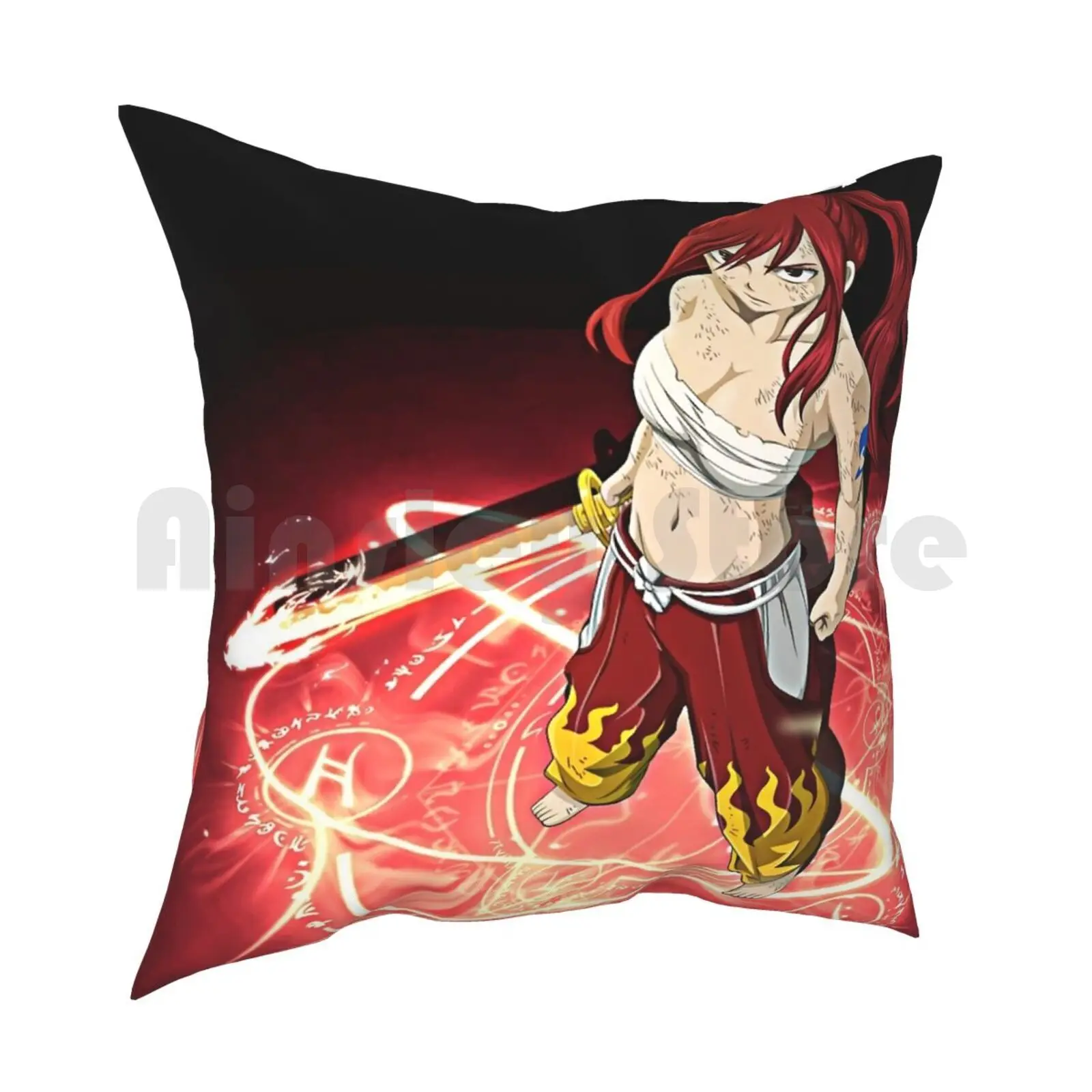 Erza Scarlet Pillow Case Printed Home Soft DIY Pillow cover Fairy Tail Fairytail Hero Gray Man Anime Animation Manga Shonen