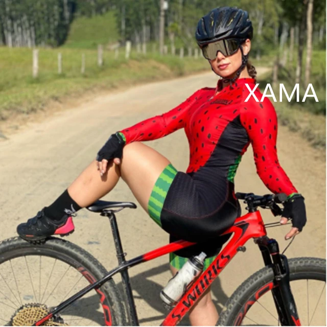 XAMA Conjunto de ciclismo para mujer ropa de trabajo de manga larga mono Verano AliExpress