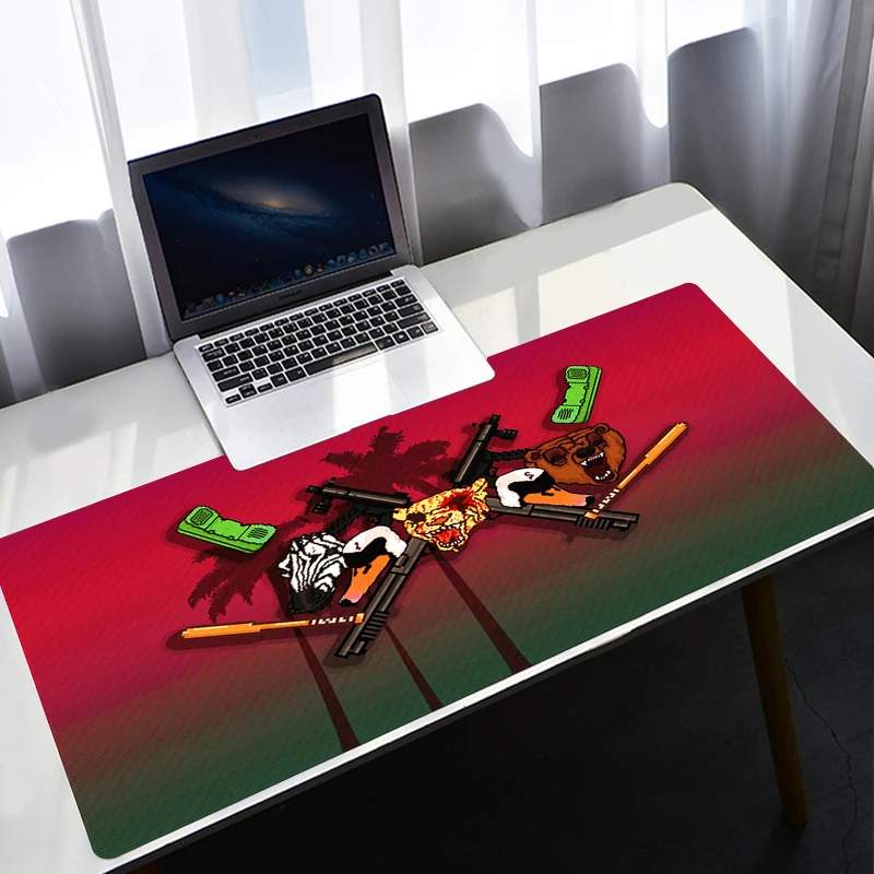 Hotline Miami Design Mouse Pad เกม Mousepad Big ความเร็วคอมพิวเตอร์อุปกรณ์เสริมยาง Mousemat 300มม.X 800มม.สำหรับ Pc gamer Mausepad