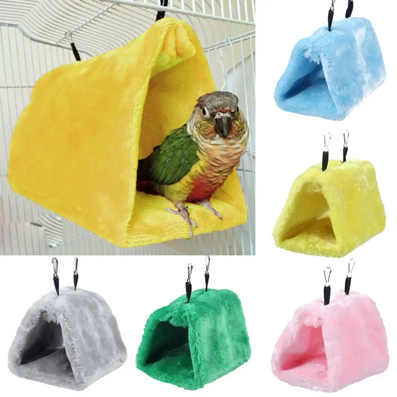 Newest Hot Pet Bird Parrot Parakeet Budgie Warm Hammock Cage Soft Hut Tent Bed Hanging Cave