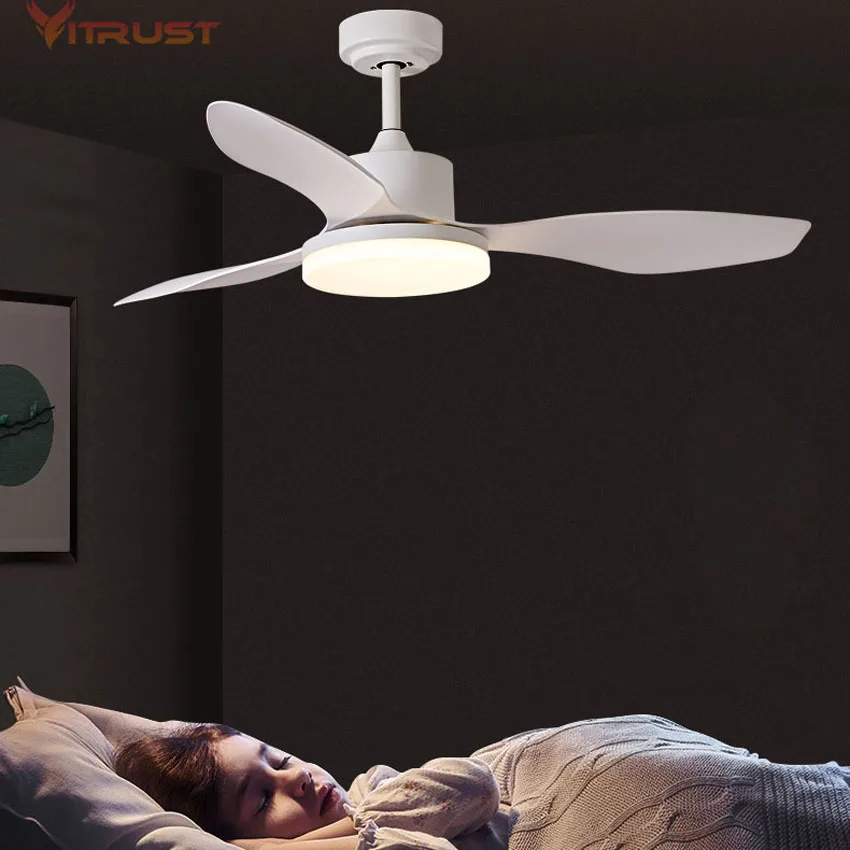 

Nordic Ceiling Fan Light Modern Simple Home Bedroom ceiling fan lamp mute fan chandelier