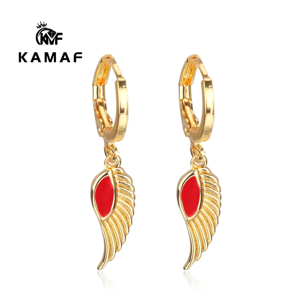 

KAMAF 5 pair/pack Fashion Sweet Angel Wings Feather Earrings Women's Jewelry as a Gift for Girlfriends