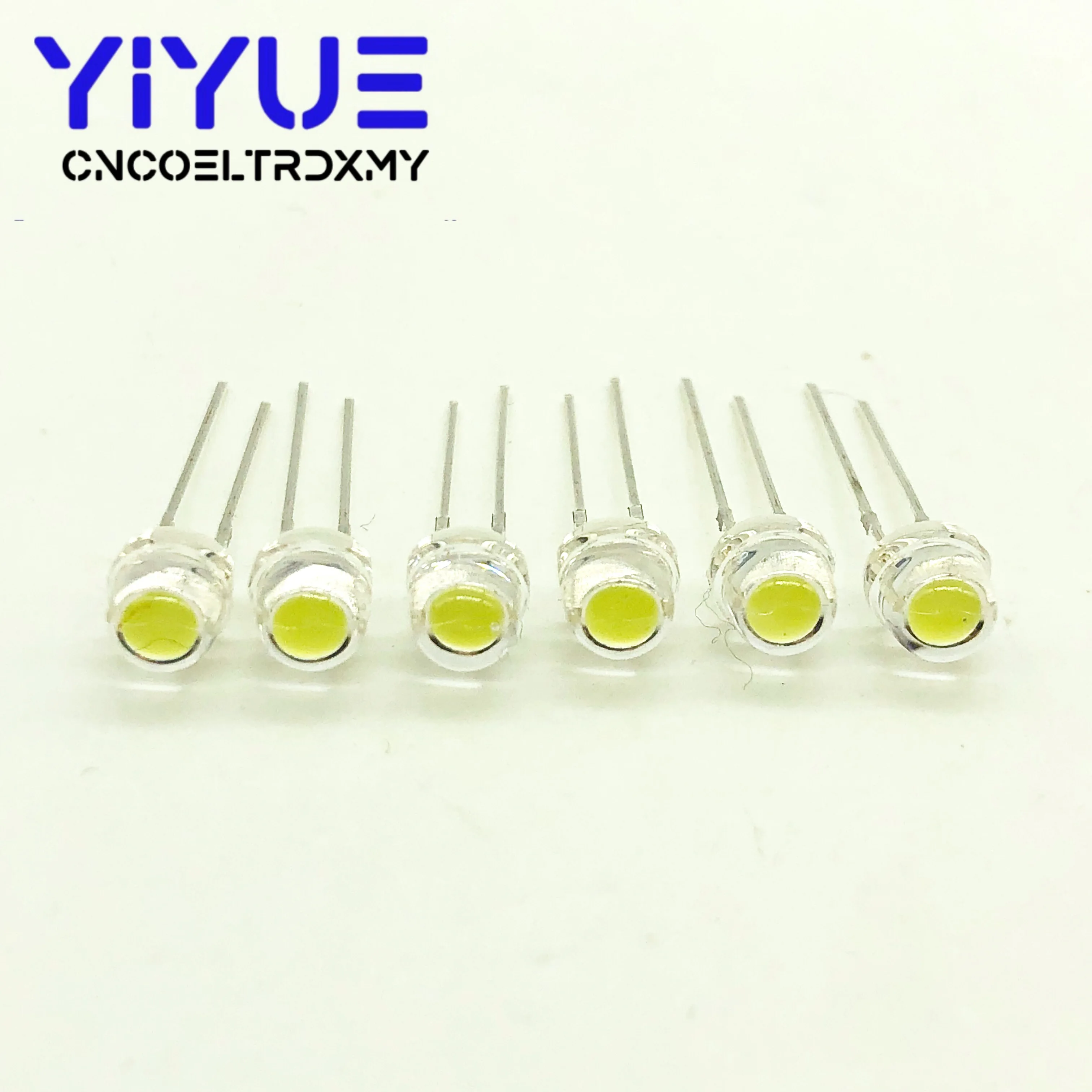 100 sztuk/partia 5MM F5 białe 1600-2000MCD diody LED typu straw hat, super jasne 6-7LM, duże chipy, diody elektroluminescencyjne LED do majsterkowania