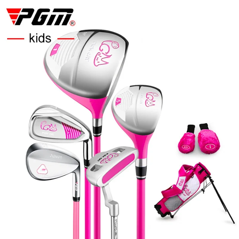 PGM Kids Golf Clubs Set Junior Right Handed Stainless Steel Children Beginners Practice 5pcs Pole with Bag JRTG007 Wholesale