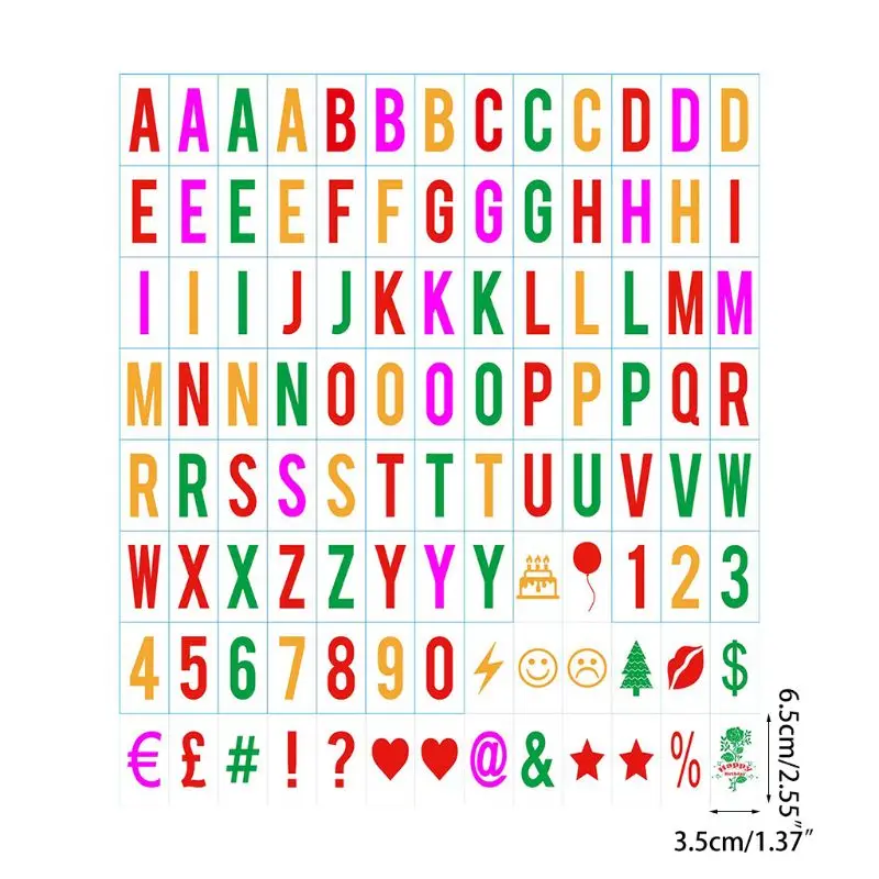 65.4x35 مللي متر سينمائية صندوق الضوء استبدال الحروف والأرقام علامات ل A4 تضيء صندوق البريد تسجيل رسالة مجلس أسود 104 قطعة