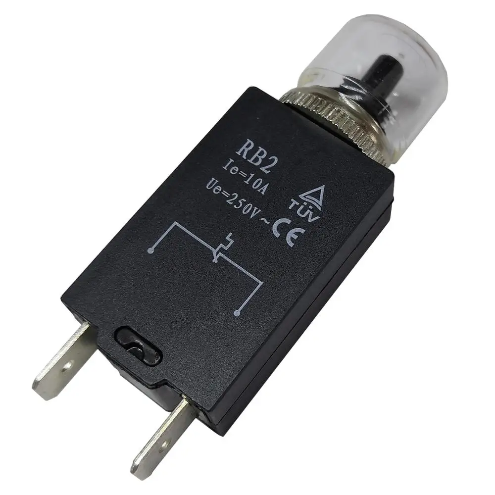 2Pcs RB2 Circuit Breakers Overload Short Protector for Electric System Motor Transformer Rectifier 2Pins 250V 2.5A 8A 10A 15A image 3