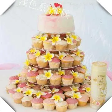 

Perfect Round 5 Tier Acrylic Cup Cake Stands Maypole Wedding Cake Display Stand wedding decoration