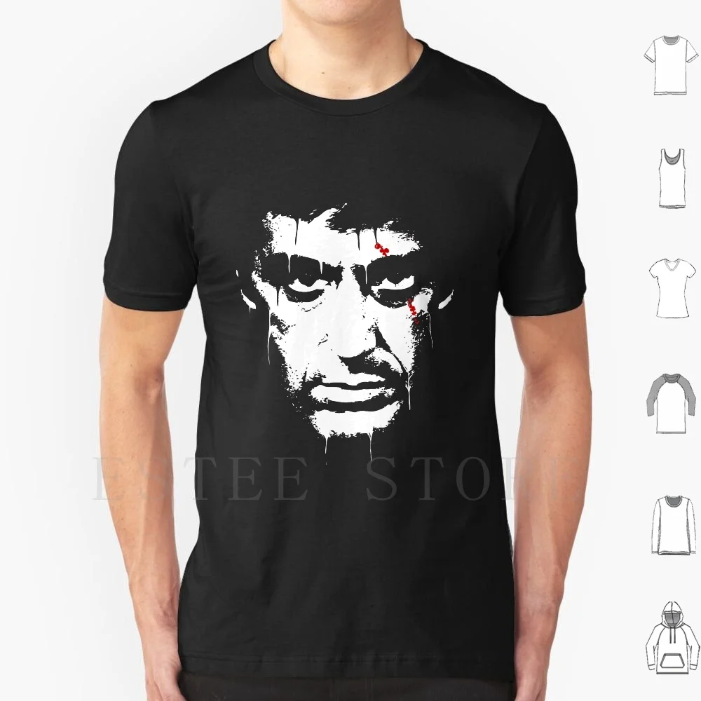 Camiseta Scarface De algodón para hombre, DIY estampado Al Pacino Scarface Padrino Tony Montana Montana Gangster Miami Cocaine De Palma película